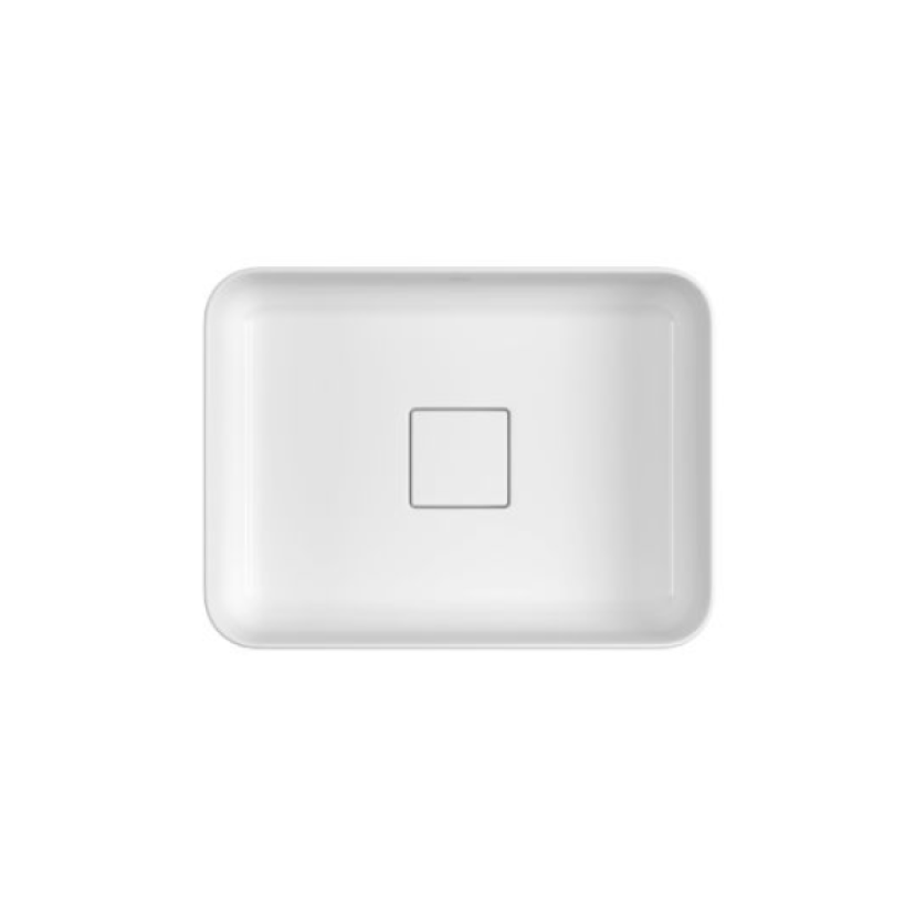 Cuba Retangular de Apoio Deca 40cm Branco Slim - L.13040.17