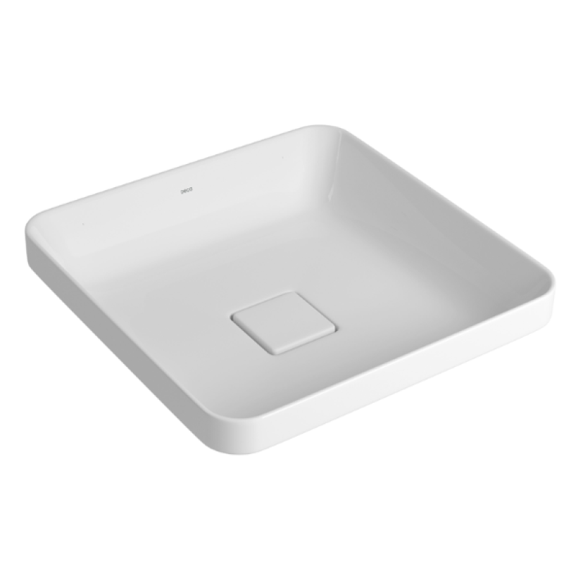 Cuba Quadrada de Sobrepor Deca 40cm Branco Slim - L.21040.17