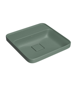 Cuba Quadrada Sobrepor com Mesa Deca 40cm Sálvia Slim - L.21040.M.49