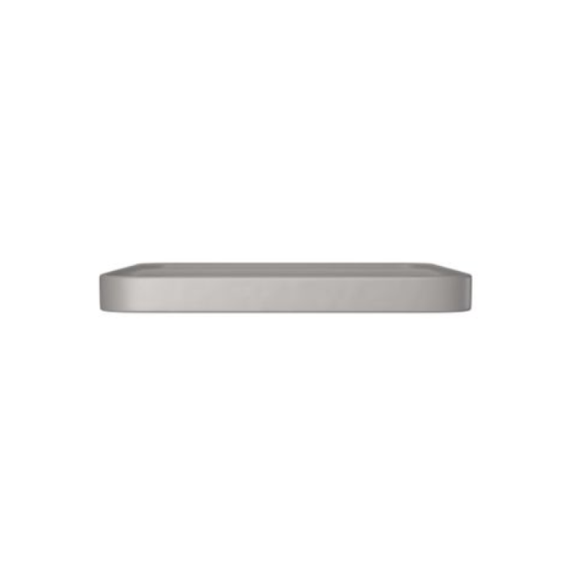 Cuba Quadrada de Sobrepor com Mesa Deca 40cm Soft Antracite Slim - L.21040.M.85