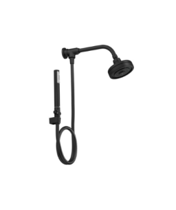 Kit Chuveiro da Deca Acqua Plus com Desviador e Ducha Manual Black Matte 1990.BLMT.STDKIT.N