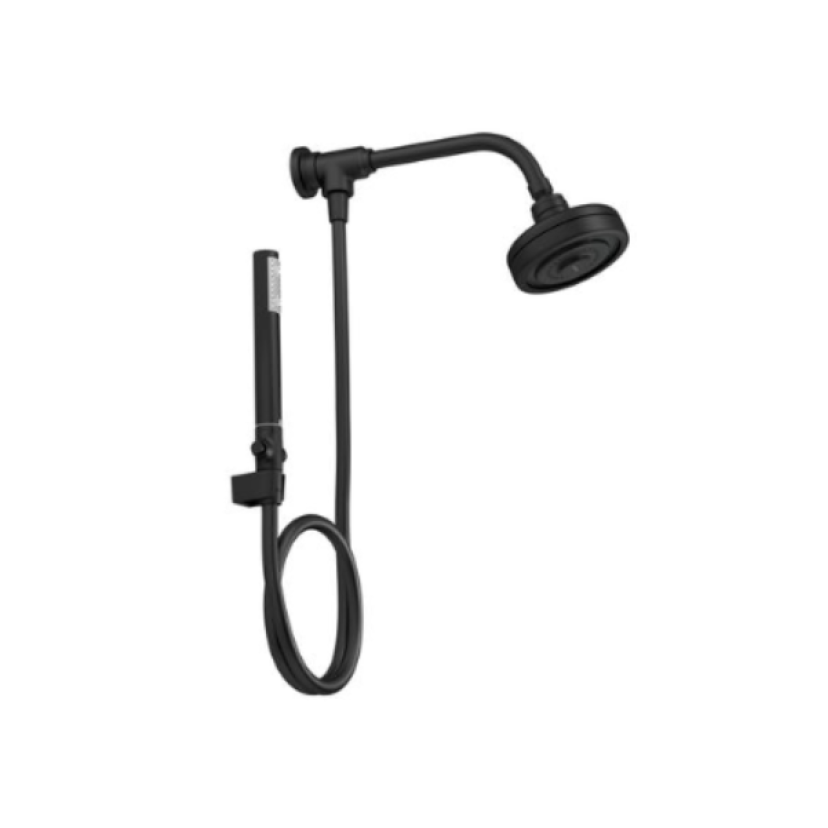 Kit Chuveiro da Deca Acqua Plus com Desviador e Ducha Manual Black Matte 1990.BLMT.STDKIT.N