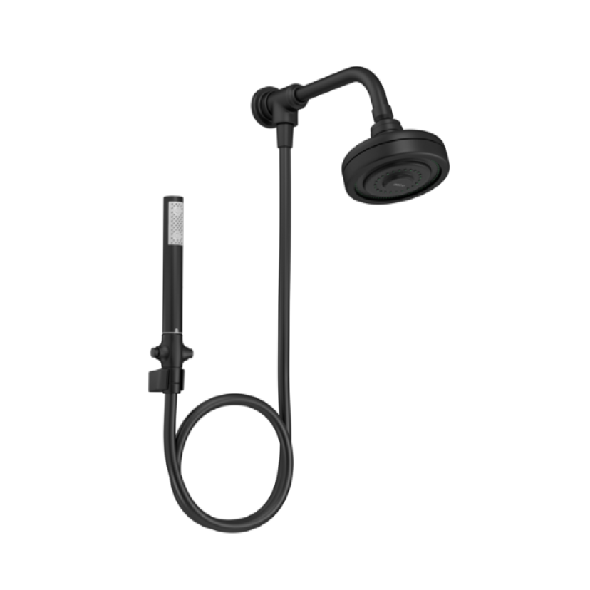 Kit Chuveiro da Deca Acqua Plus com Desviador e Ducha Manual Black Matte 1990.BLMT.STDKIT.N