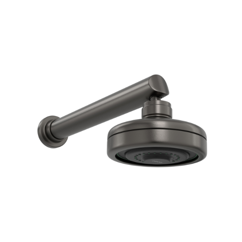 Chuveiro com Tubo Reto Parede Deca Acqua Plus Dark Antracite/Grafite 1990.GF.CT.MT