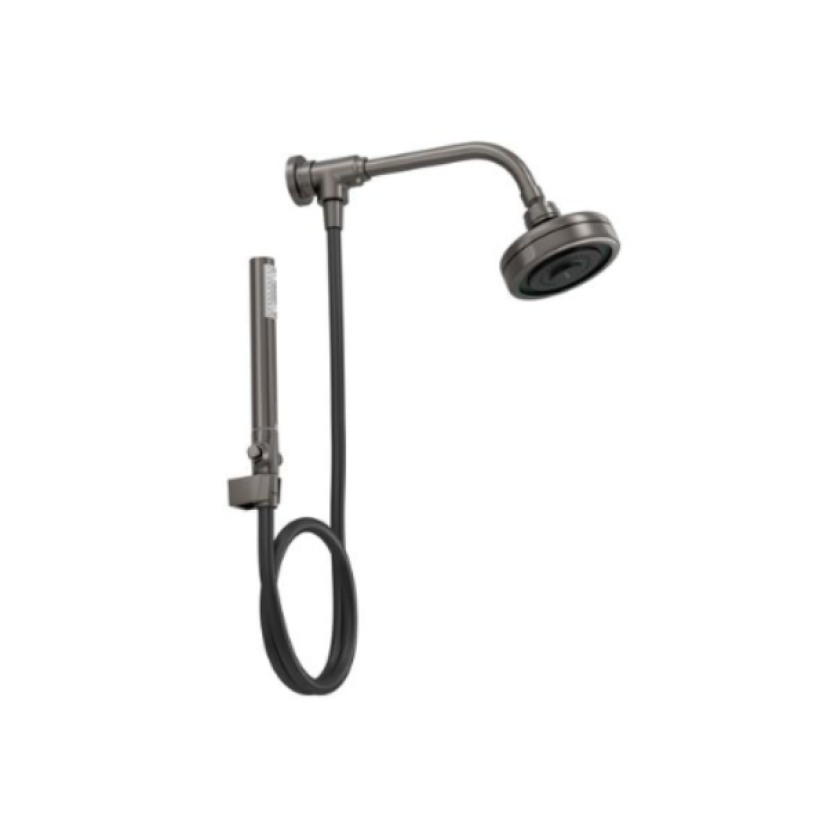 Kit Chuveiro da Deca Acqua Plus com Desviador e Ducha Manual Dark Antracite 1990.GFMT.STDKIT.N