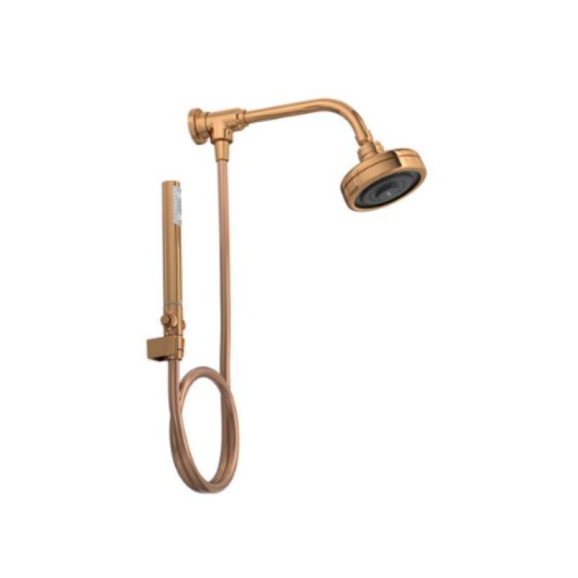 Kit Chuveiro da Deca Acqua Plus com Desviador e Ducha Manual Red Gold 1990.GLRD.STDKIT.N