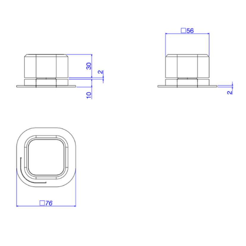 Acionamento Monocomando Quadrado de Mesa Deca You Inox 4990.INX105