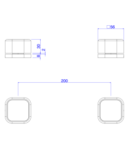 Acionamento para Misturador de Mesa Quadrado Deca You Brown Matte 4992.MR105.MT