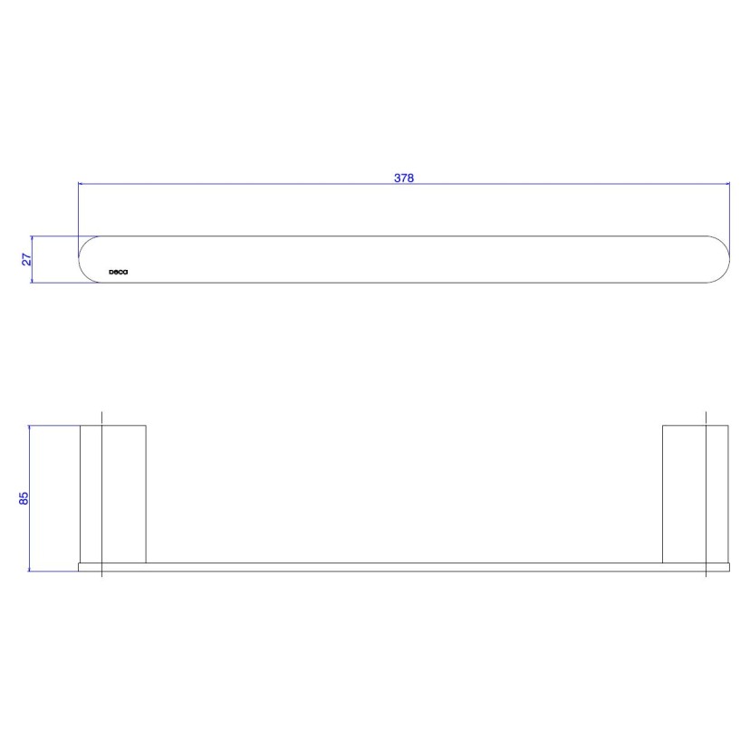 Porta Toalha Versa 30cm Deca Gold 2040.GL31.030