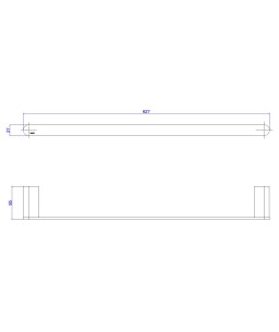 Porta Toalha Versa 60cm Deca Corten 2040.CT31.060.MT