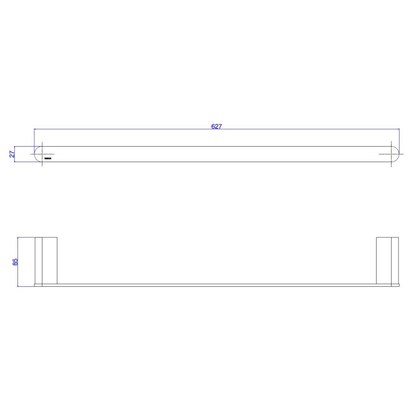 Porta Toalha Versa 60cm Deca Corten 2040.CT31.060.MT