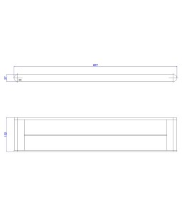 Porta Toalha Duplo Versa 60cm Deca Cromado 2042.C31.060