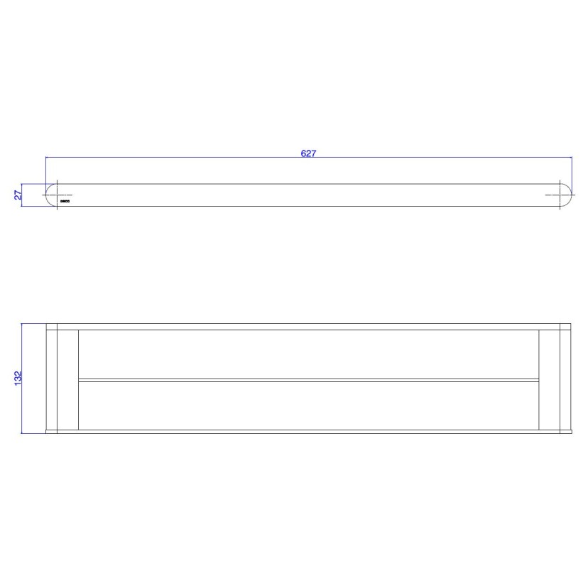 Porta Toalha Duplo Versa 60cm Deca Summer Gold 2042.SM31.060.MT