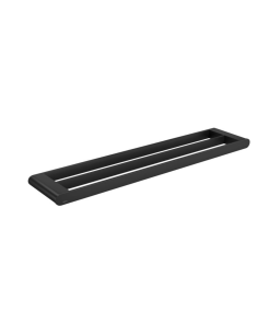 Porta Toalha Duplo Versa 60cm Deca Black Matte 2042.BL31.060.MT