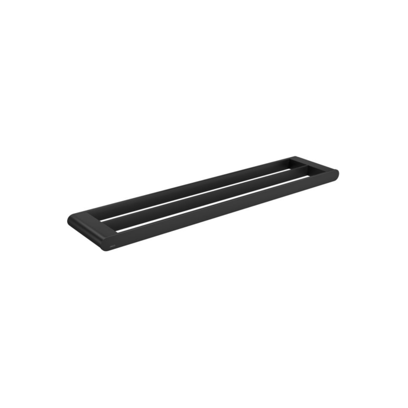 Porta Toalha Duplo Versa 60cm Deca Black Matte 2042.BL31.060.MT