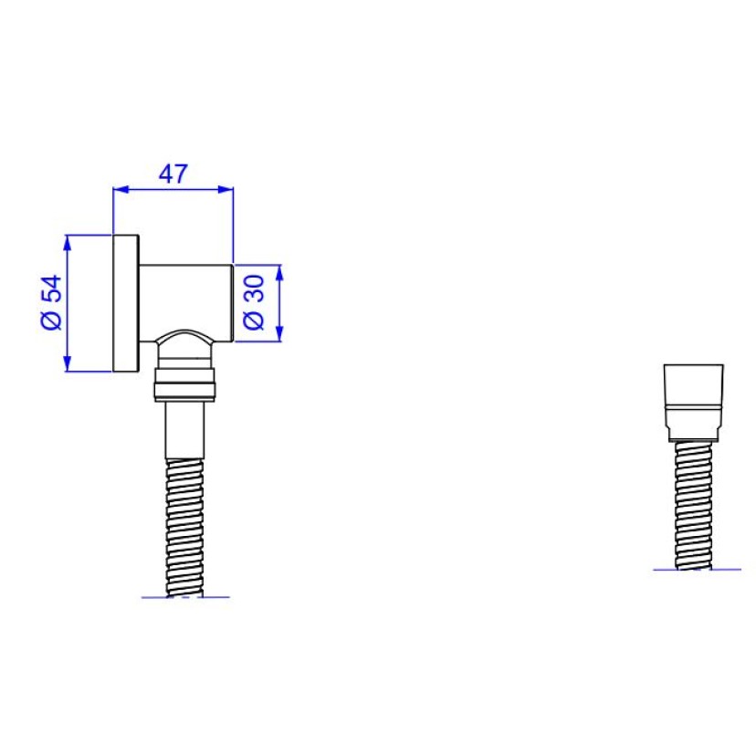 Kit flexível Redondo 1,70m com suporte para Ducha Manual Red Gold 4605.GL.170.RD