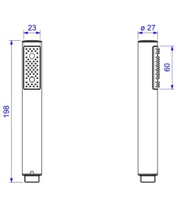 Ducha Manual Cilíndrica Black Matte Deca 4806.BL.CIL.MT