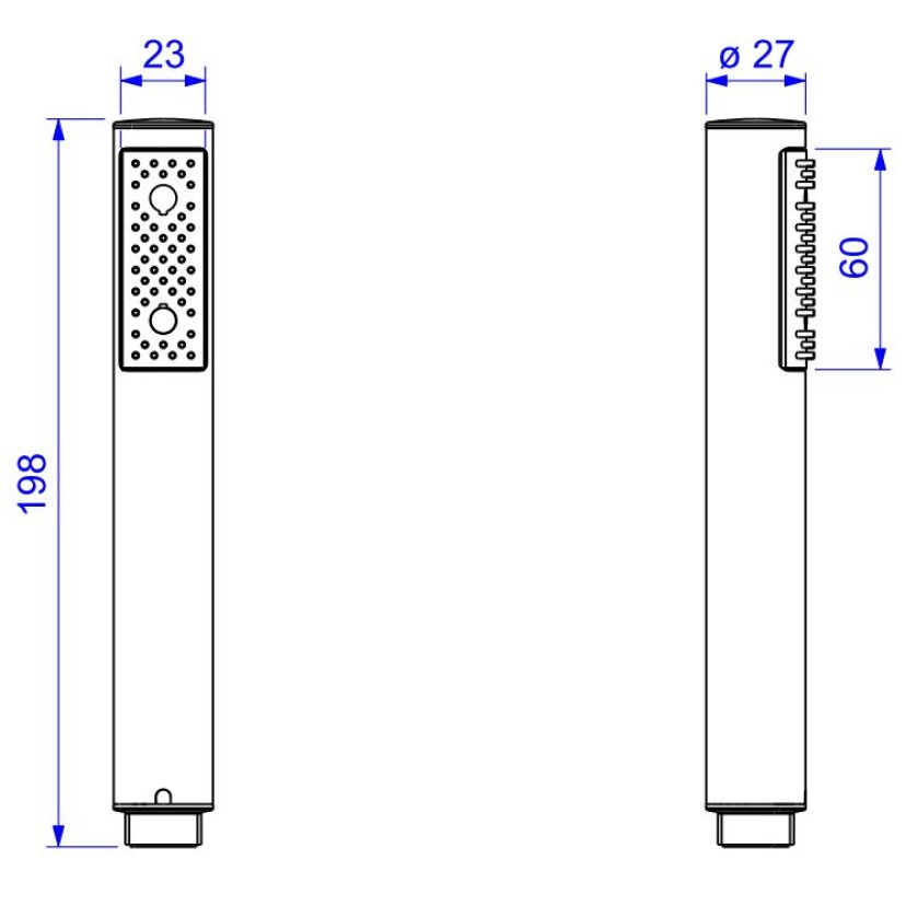 Ducha Manual Cilíndrica Red Gold Deca 4806.GL.CIL.RD
