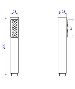 Ducha Manual Quadrada Black Matte Deca 4806.BL.QUA.MT