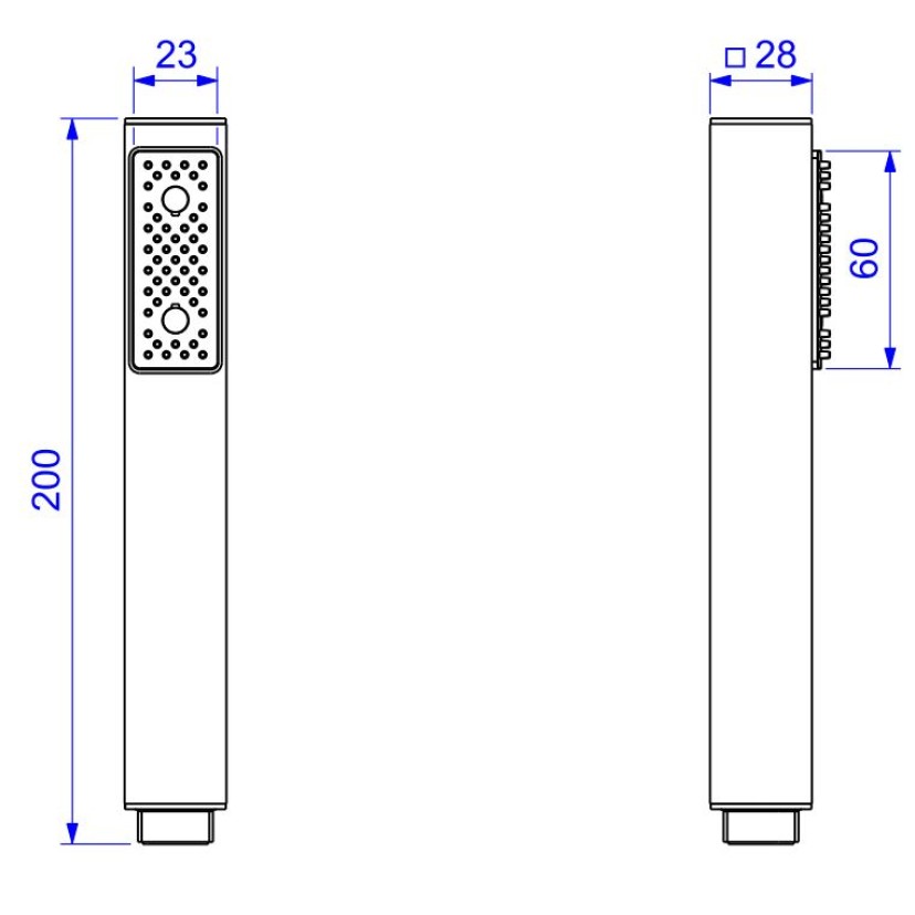 Ducha Manual Quadrada Dark Antracite Deca 4806.GF.QUA.MT