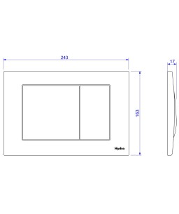 Acabamento para Caixa de Descarga Embutida Mecânica Pro Duo Antivandalismo 4900.C.HPR.DUO