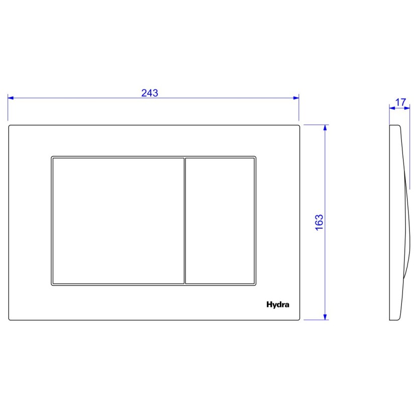 Acabamento para Caixa de Descarga Embutida Mecânica Pro Duo Antivandalismo 4900.C.HPR.DUO