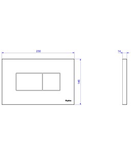 Acabamento para Caixa de Descarga Embutida Pneumática Quadra Duo 4900.C.HQD.DUO