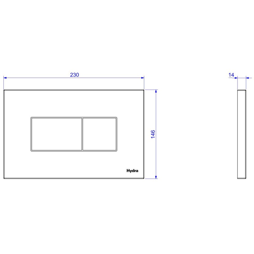 Acabamento para Caixa de Descarga Embutida Pneumática Quadra Duo 4900.C.HQD.DUO