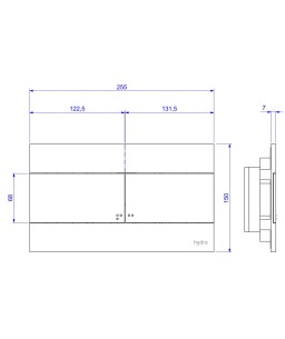 Acabamento Para Caixa de Descarga Embutida Mecânica Deca Slim Duo 4900.E.HSL.DUO.BR