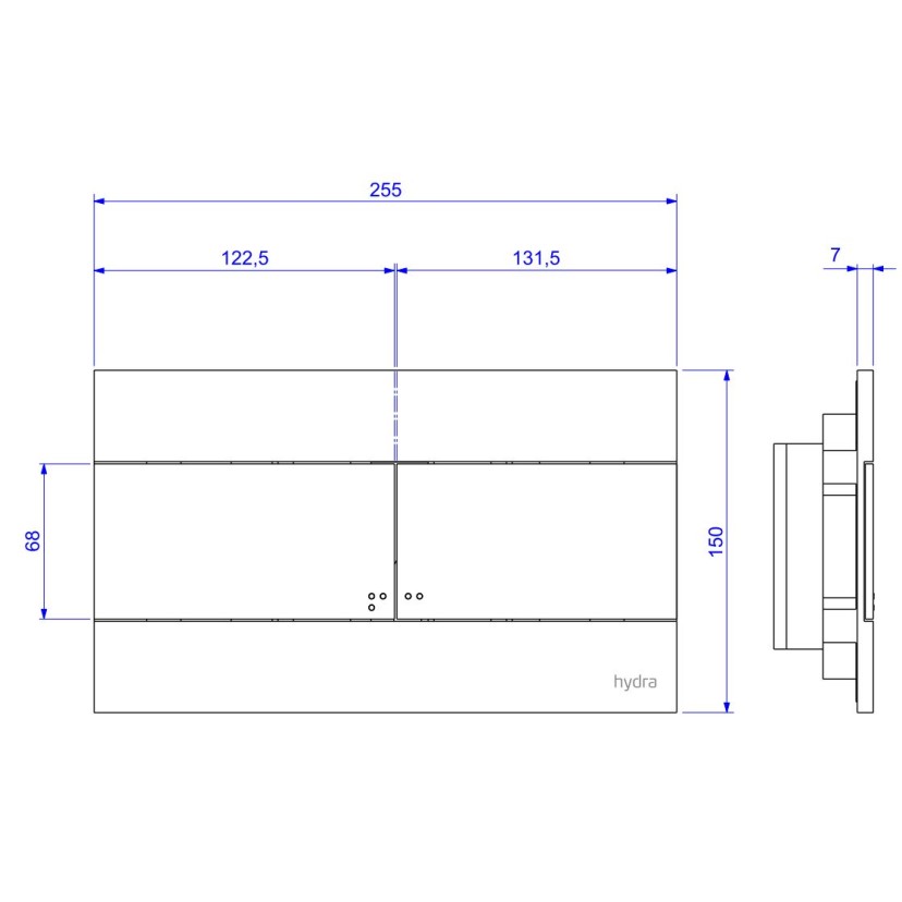 Acabamento Para Caixa de Descarga Embutida Mecânica Deca Slim Duo 4900.E.HSL.DUO.BR