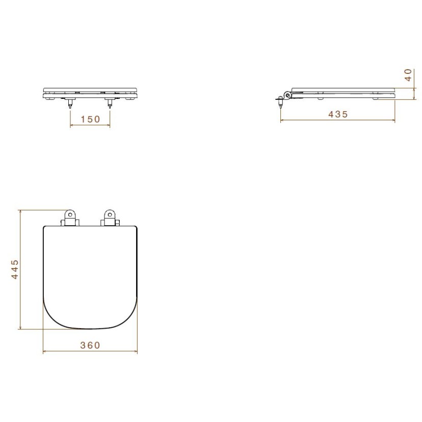 Assento Poliéster Slow Close Axis/Quadra/Unic/Polo Branco com Fixação Cromada Deca AP.217.17