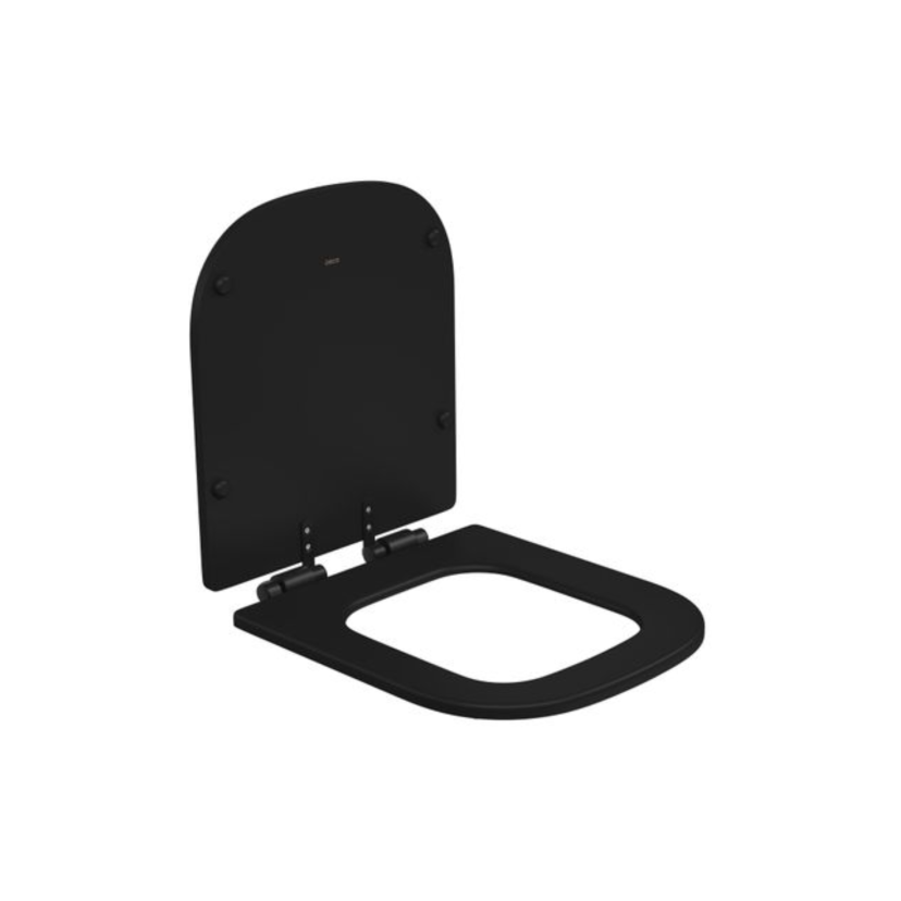 Assento Poliéster Slow Close Monocromático Ébano Fosco Deca Axis/Quadra/Unic/Polo AP.217.BL.94