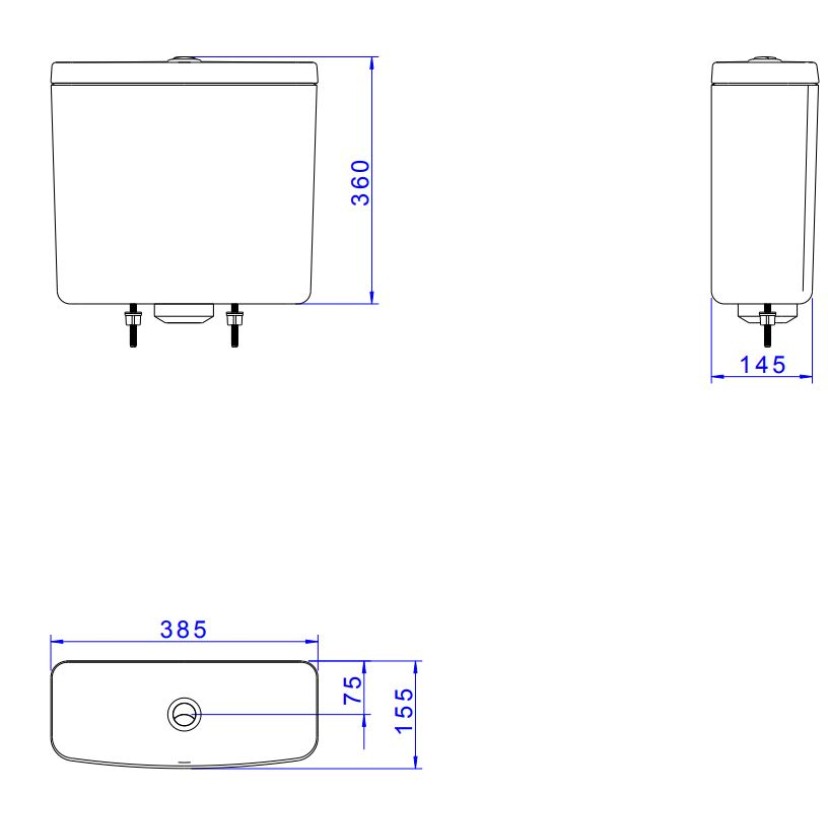 Caixa Acoplada com Acionamento Duo Deca Branco CD.01F.17