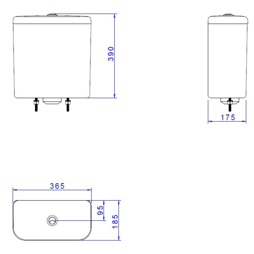 Caixa Acoplada com Acionamento Duo Deca Carrara/Nuova Soft Antracite CD.11F.85