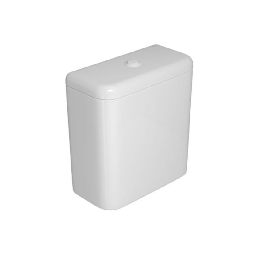 Caixa Acoplada Monocromática com Acionamento Duo Deca Carrara/Nuova Branco CD.11F.BR.17