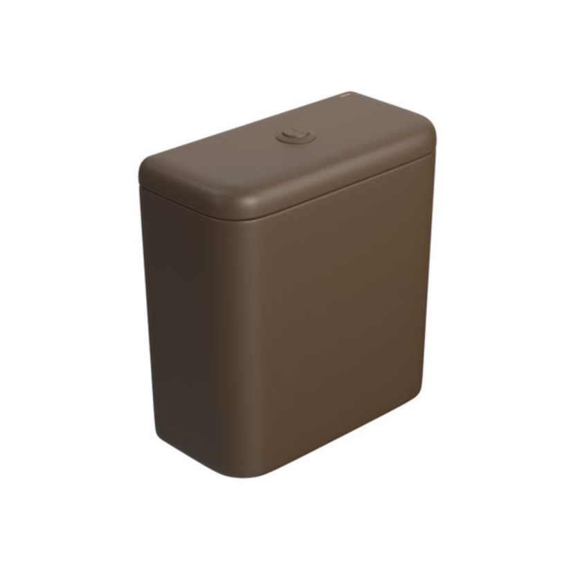 Caixa Acoplada Monocromática com Acionamento Duo Deca Carrara Marrom Fosco CD.11F.MRFC.22