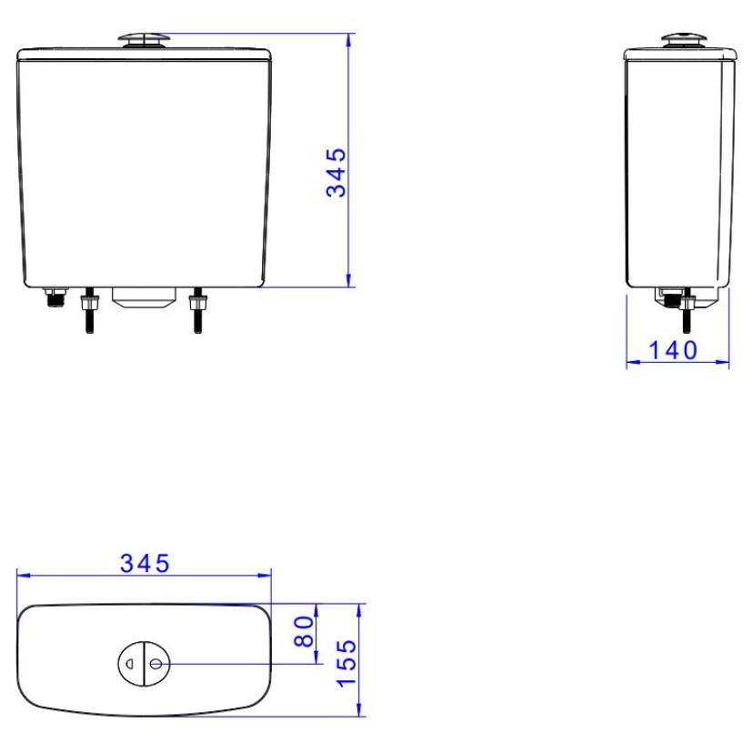 Caixa Acoplada com Acionamento Duo Izy Conforto Deca Branco CDC.05F.17