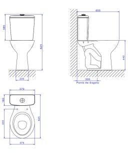 Bacia para Caixa Acoplada Izy Conforto Deca Branco P.115.17