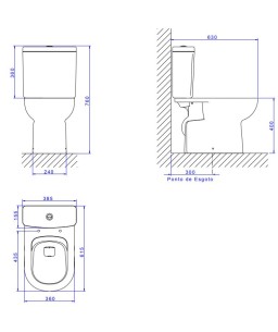 Bacia para Caixa Acoplada Vogue Plus Deca Branco P.505.17