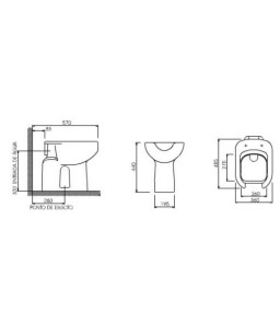 Bacia Convencional com Abertura Frontal Vogue Plus Deca Branco P.51.17