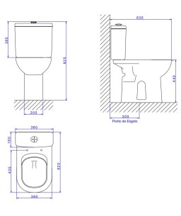 Bacia para Caixa Acoplada Vogue Plus Conforto Deca Branco P.515.17