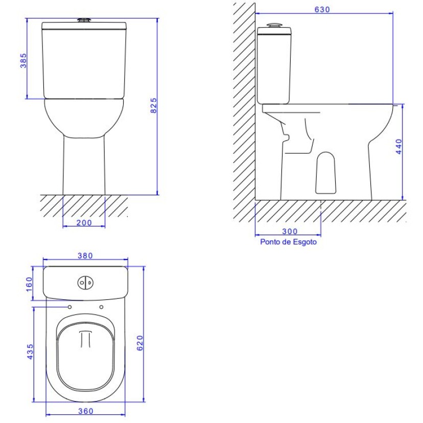 Bacia para Caixa Acoplada Vogue Plus Conforto Deca Branco P.515.17