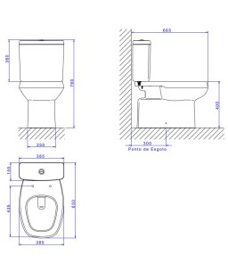 Bacia para Caixa Acoplada Monte Carlo Deca Branco P.808.17