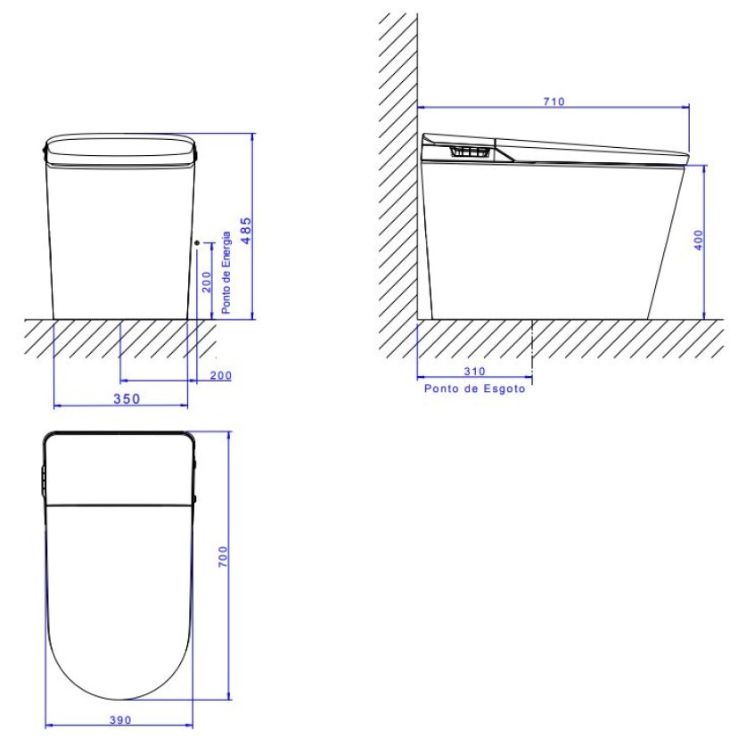 Bacia Eletrônica High Tech 127V Deca Branco PAP.4001.17