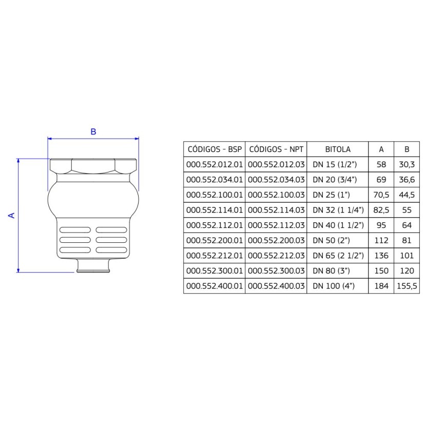 Válvula de Retenção para Fundo de Poço 1 1/4" Deca 000.552.114.01
