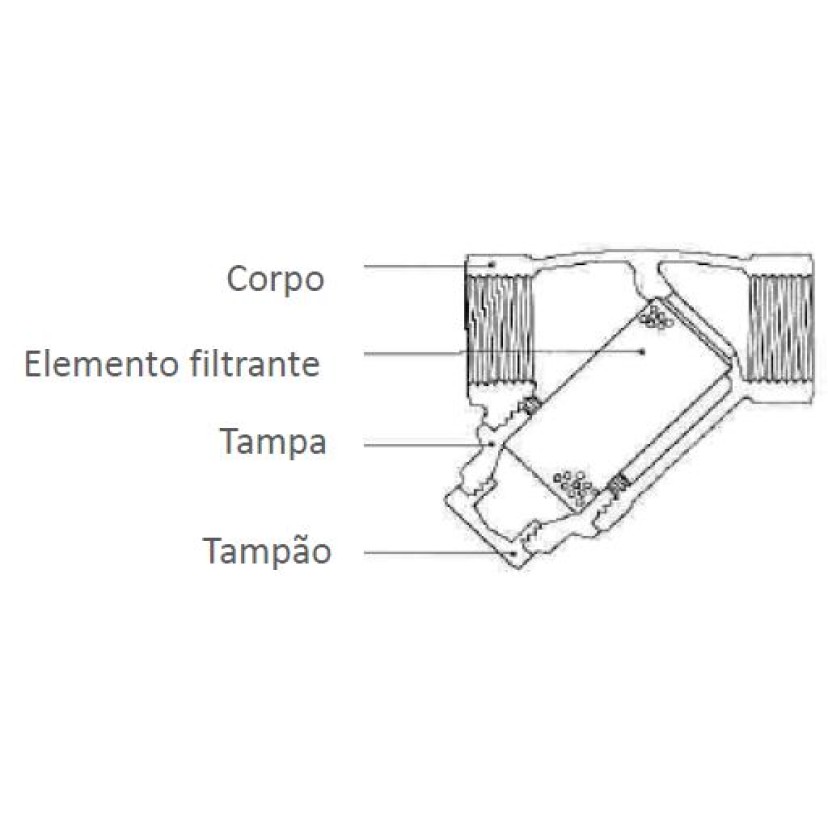 Válvula Filtro Y 3" BSP Aço Deca 000.F85.300.01