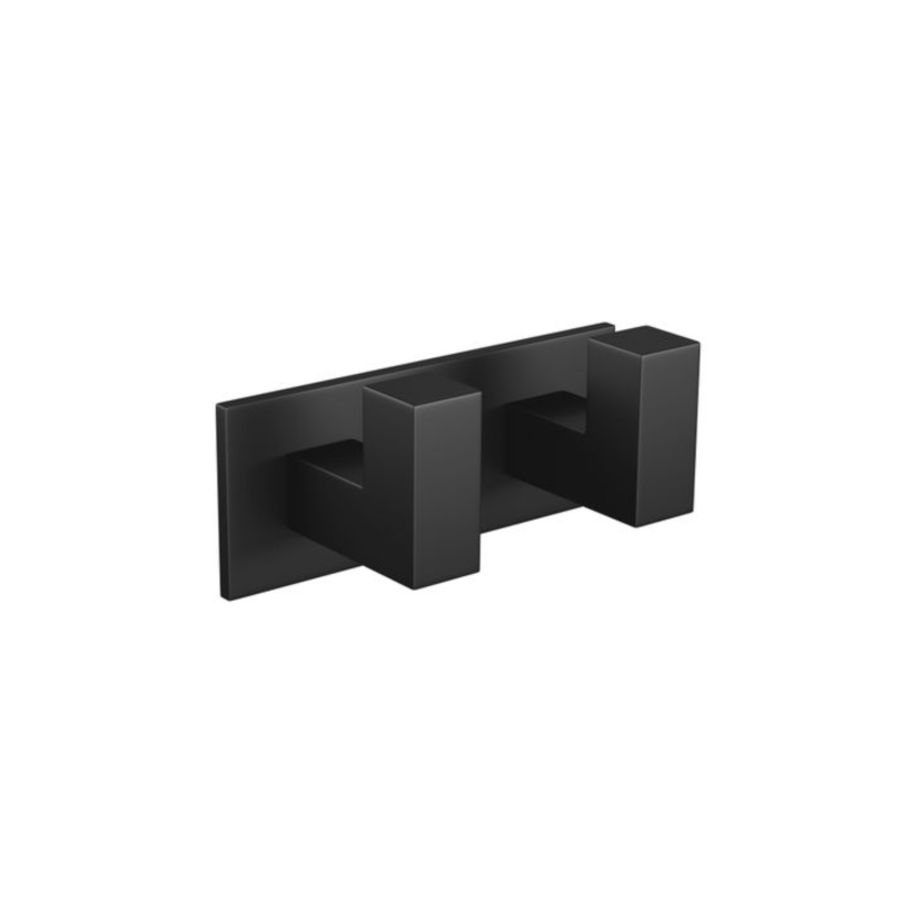 Cabide Duplo Black Matte Quadratta Deca 2062.BL83.MT