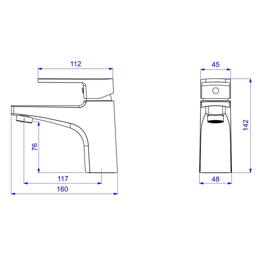 Misturador Monocomando de Mesa Bica Baixa para Lavatório Cromado Level 2875.C26