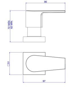 Acabamento para Registro de Pressão 1/2" e 3/4" com Mecanismo 1/2 Volta Level Black Matte 4916.BL26.PQ.MT