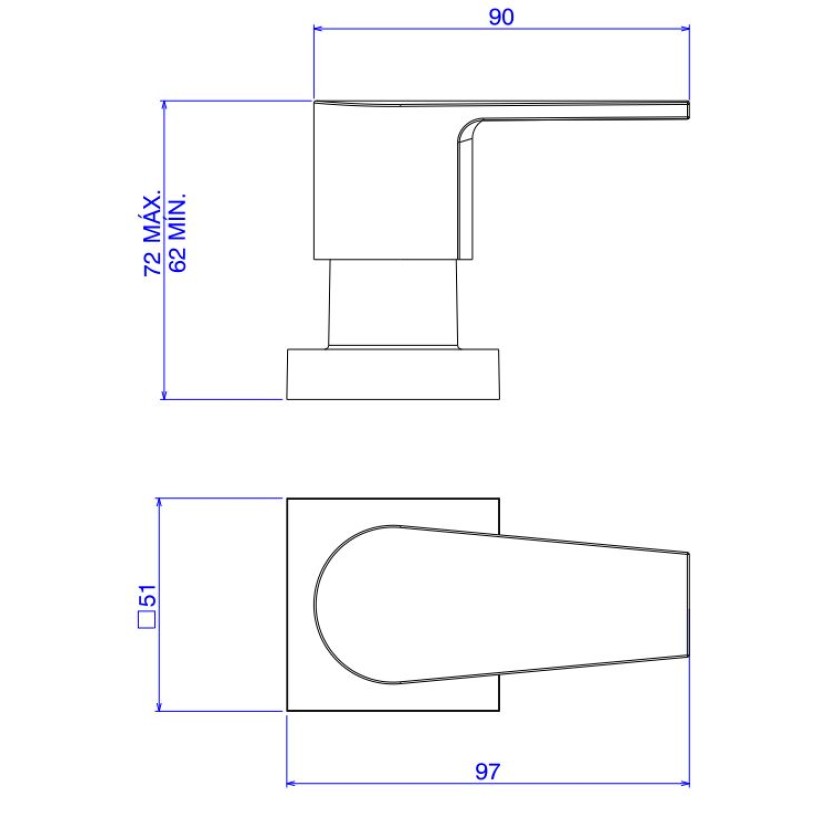 Acabamento para Registro de Pressão 1/2" e 3/4" com Mecanismo 1/2 Volta Level Black Matte 4916.BL26.PQ.MT